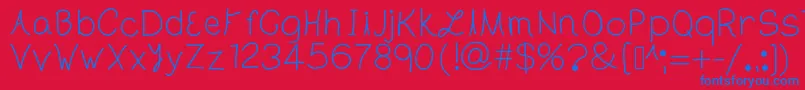 TheLondon Font – Blue Fonts on Red Background