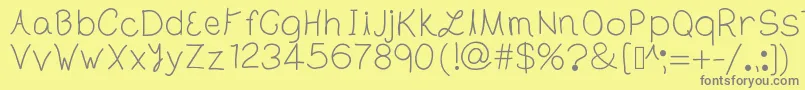TheLondon Font – Gray Fonts on Yellow Background
