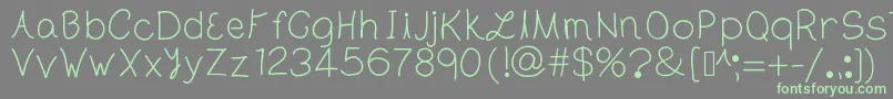 TheLondon Font – Green Fonts on Gray Background