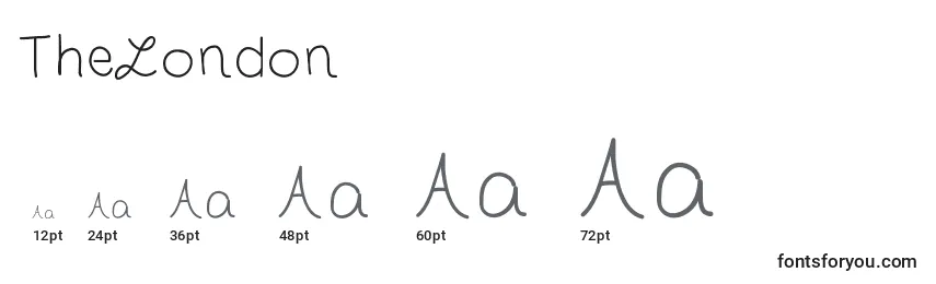 TheLondon Font Sizes
