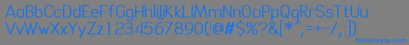 Tinbird Font – Blue Fonts on Gray Background