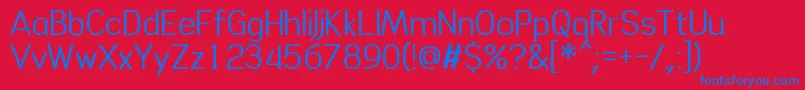 Tinbird Font – Blue Fonts on Red Background