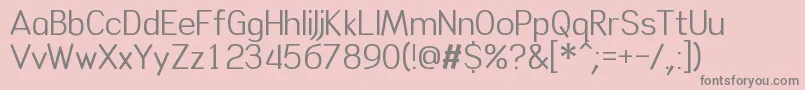 Tinbird Font – Gray Fonts on Pink Background