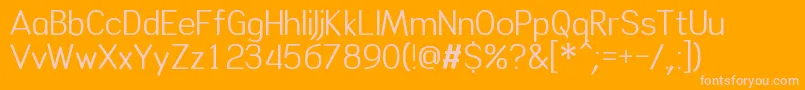 Tinbird Font – Pink Fonts on Orange Background