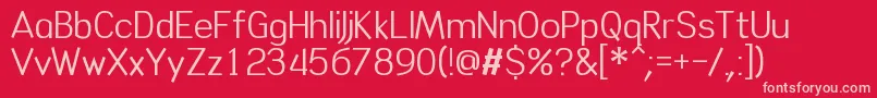 Tinbird Font – Pink Fonts on Red Background