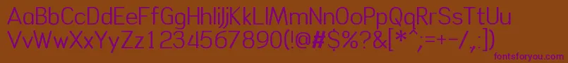 Tinbird Font – Purple Fonts on Brown Background