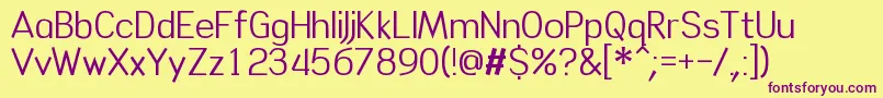 Tinbird Font – Purple Fonts on Yellow Background