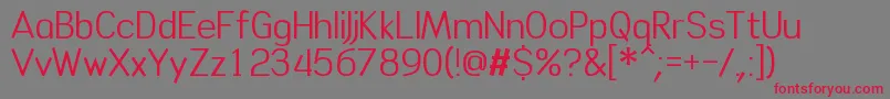 Tinbird Font – Red Fonts on Gray Background