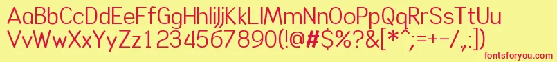 Tinbird Font – Red Fonts on Yellow Background