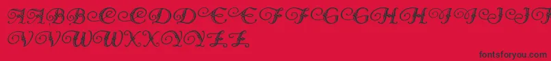 DiamondDreams Font – Black Fonts on Red Background