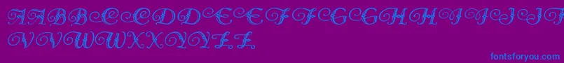 DiamondDreams Font – Blue Fonts on Purple Background