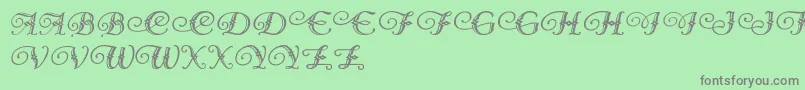 DiamondDreams Font – Gray Fonts on Green Background