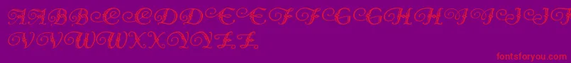 DiamondDreams Font – Red Fonts on Purple Background