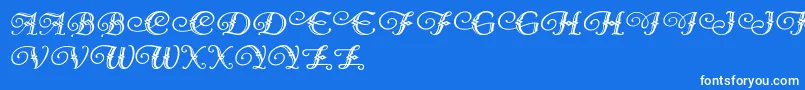 Fonte DiamondDreams – fontes brancas em um fundo azul
