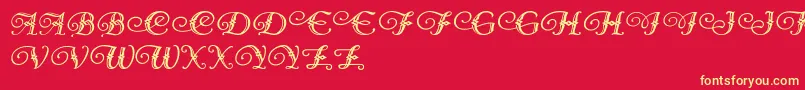 DiamondDreams Font – Yellow Fonts on Red Background