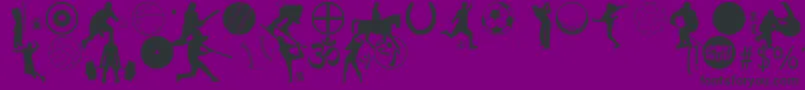 Police SportRelief – polices noires sur fond violet