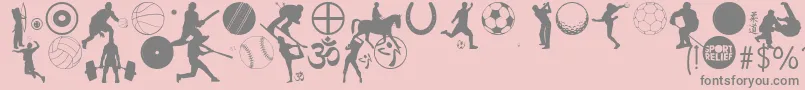 En savoir plus sur la police SportRelief Police SportRelief – polices grises sur fond rose