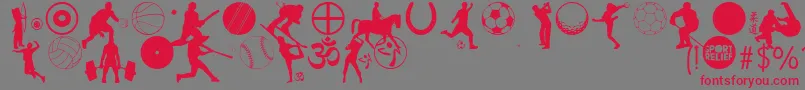 SportRelief Font – Red Fonts on Gray Background