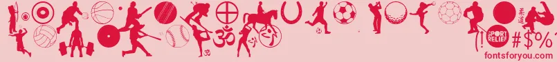 SportRelief Font – Red Fonts on Pink Background