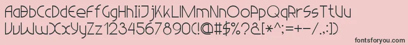 LightSansSerif7 Font – Black Fonts on Pink Background