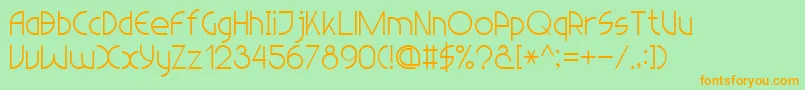 LightSansSerif7 Font – Orange Fonts on Green Background