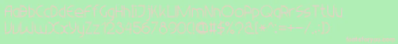 LightSansSerif7 Font – Pink Fonts on Green Background
