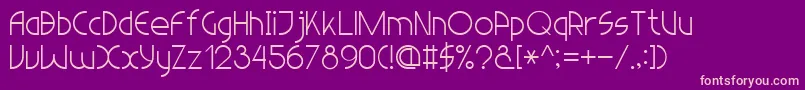 LightSansSerif7 Font – Pink Fonts on Purple Background