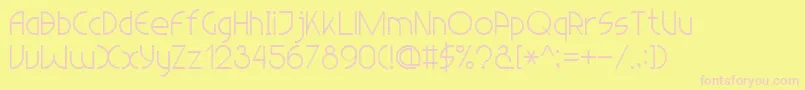 LightSansSerif7 Font – Pink Fonts on Yellow Background