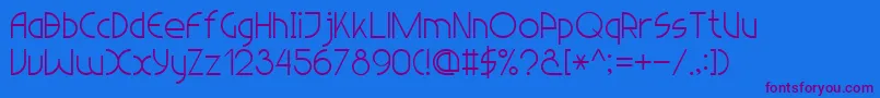 LightSansSerif7 Font – Purple Fonts on Blue Background