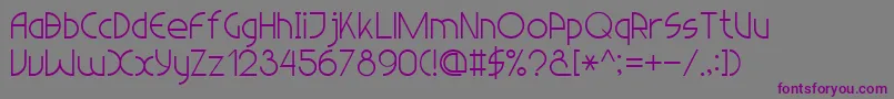 LightSansSerif7 Font – Purple Fonts on Gray Background