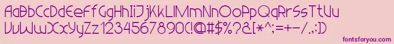 LightSansSerif7 Font – Purple Fonts on Pink Background