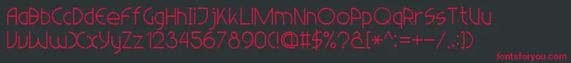 LightSansSerif7 Font – Red Fonts on Black Background