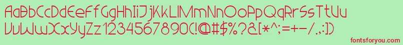 LightSansSerif7 Font – Red Fonts on Green Background