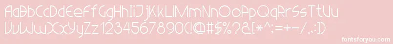 LightSansSerif7 Font – White Fonts on Pink Background