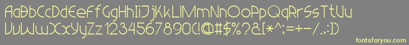 LightSansSerif7 Font – Yellow Fonts on Gray Background