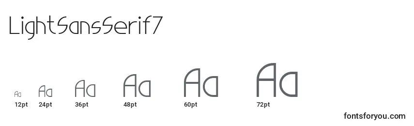 LightSansSerif7 Font Sizes