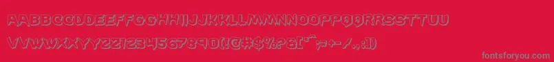 Wickerman3D Font – Gray Fonts on Red Background