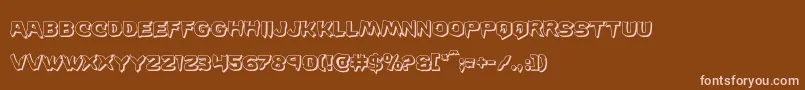 Wickerman3D Font – Pink Fonts on Brown Background