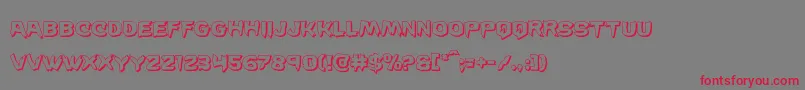 Wickerman3D Font – Red Fonts on Gray Background