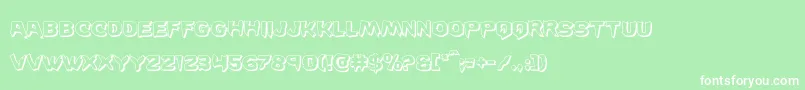 Wickerman3D Font – White Fonts on Green Background