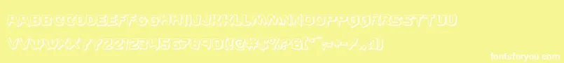 Wickerman3D Font – White Fonts on Yellow Background