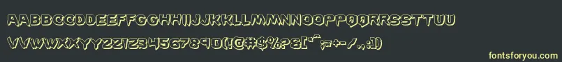 Wickerman3D Font – Yellow Fonts on Black Background