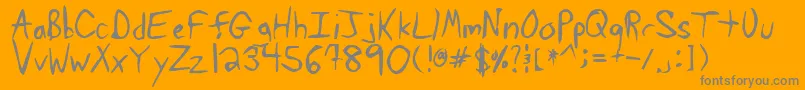 TawattypeBloch-Schriftart – Graue Schriften auf orangefarbenem Hintergrund