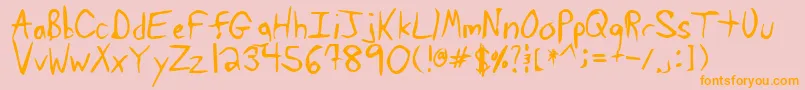 TawattypeBloch Font – Orange Fonts on Pink Background