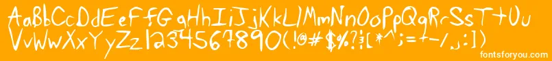 TawattypeBloch Font – White Fonts on Orange Background