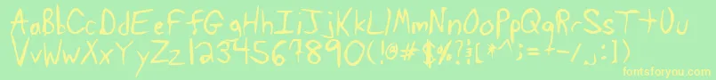TawattypeBloch Font – Yellow Fonts on Green Background
