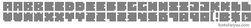 IceCubed-fontti – harmaat kirjasimet valkoisella taustalla