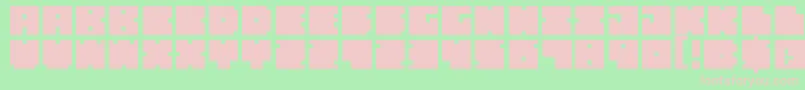 IceCubed Font – Pink Fonts on Green Background