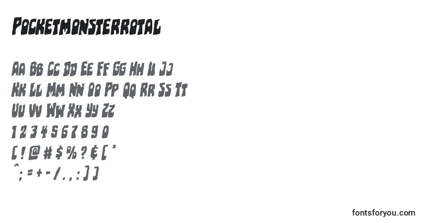 Шрифт Pocketmonsterrotal – алфавит, цифры, специальные символы