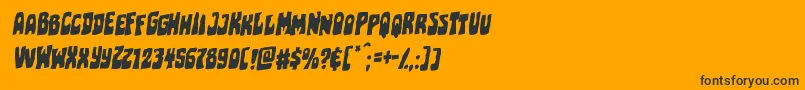Czcionka Pocketmonsterrotal – czarne czcionki na pomarańczowym tle